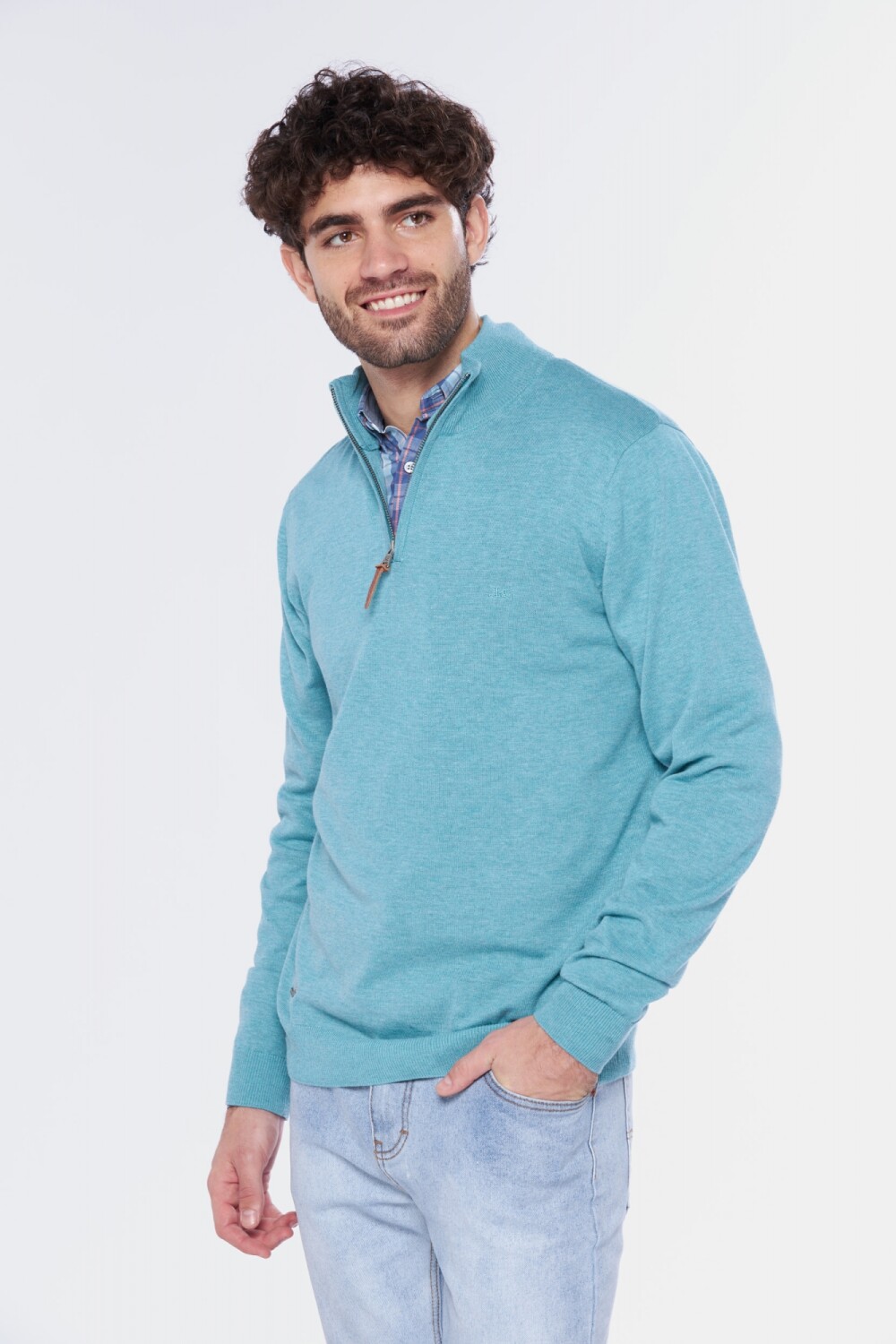 BUZO TEJIDO Verde agua