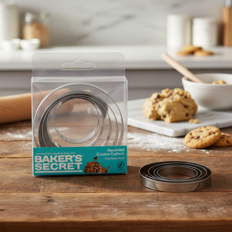 Set 5 cortantes para galletas de acero inoxidable PLATEADO