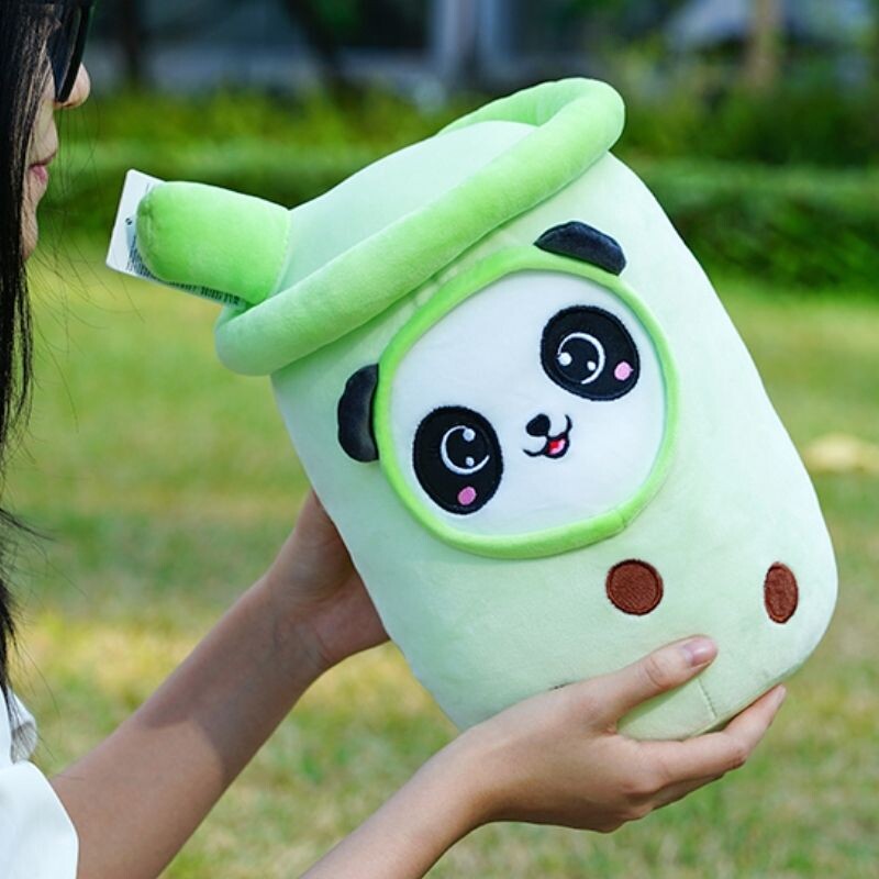 Peluche De Panda Boba Tea - Verde - 33cm Peluche De Panda Boba Tea - Verde - 33cm
