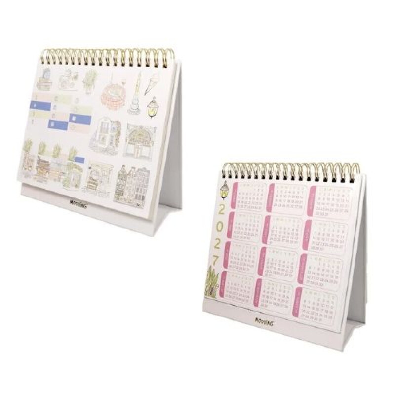 Calendario de Escritorio Travel 2027 Mooving 16X16cm Mensual Calendario De Escritorio Travel 2027 Mooving 16x16cm Mensual