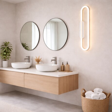 Aplique Led Oval luz indirecta 20W Blanco