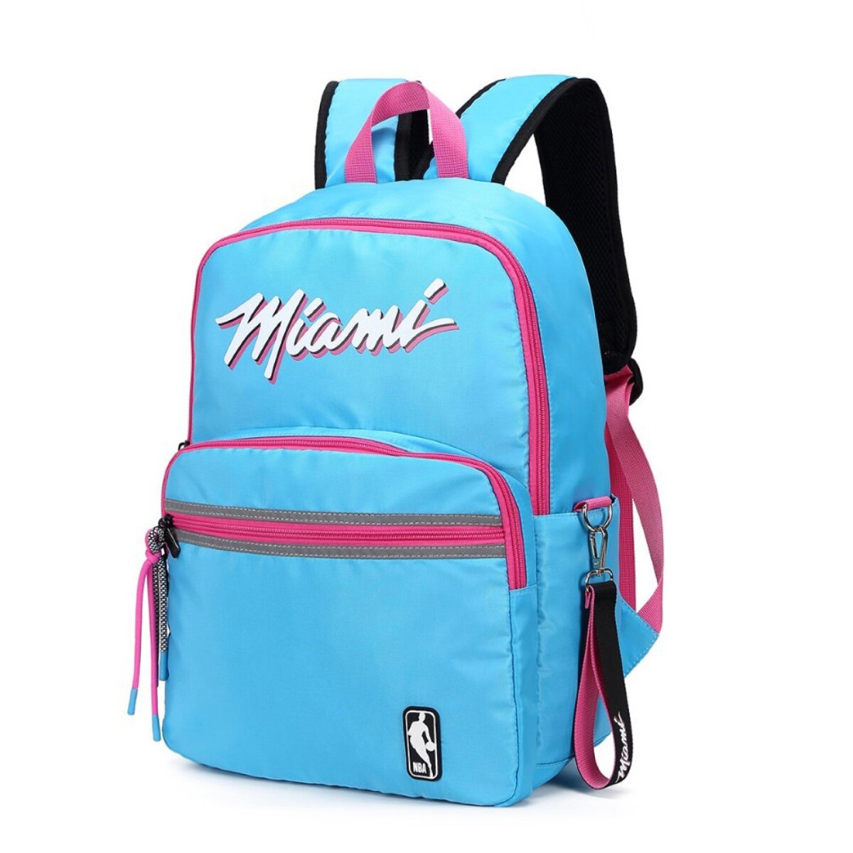 Mochila NBA Miami - Turquesa - Rosado - Negro 