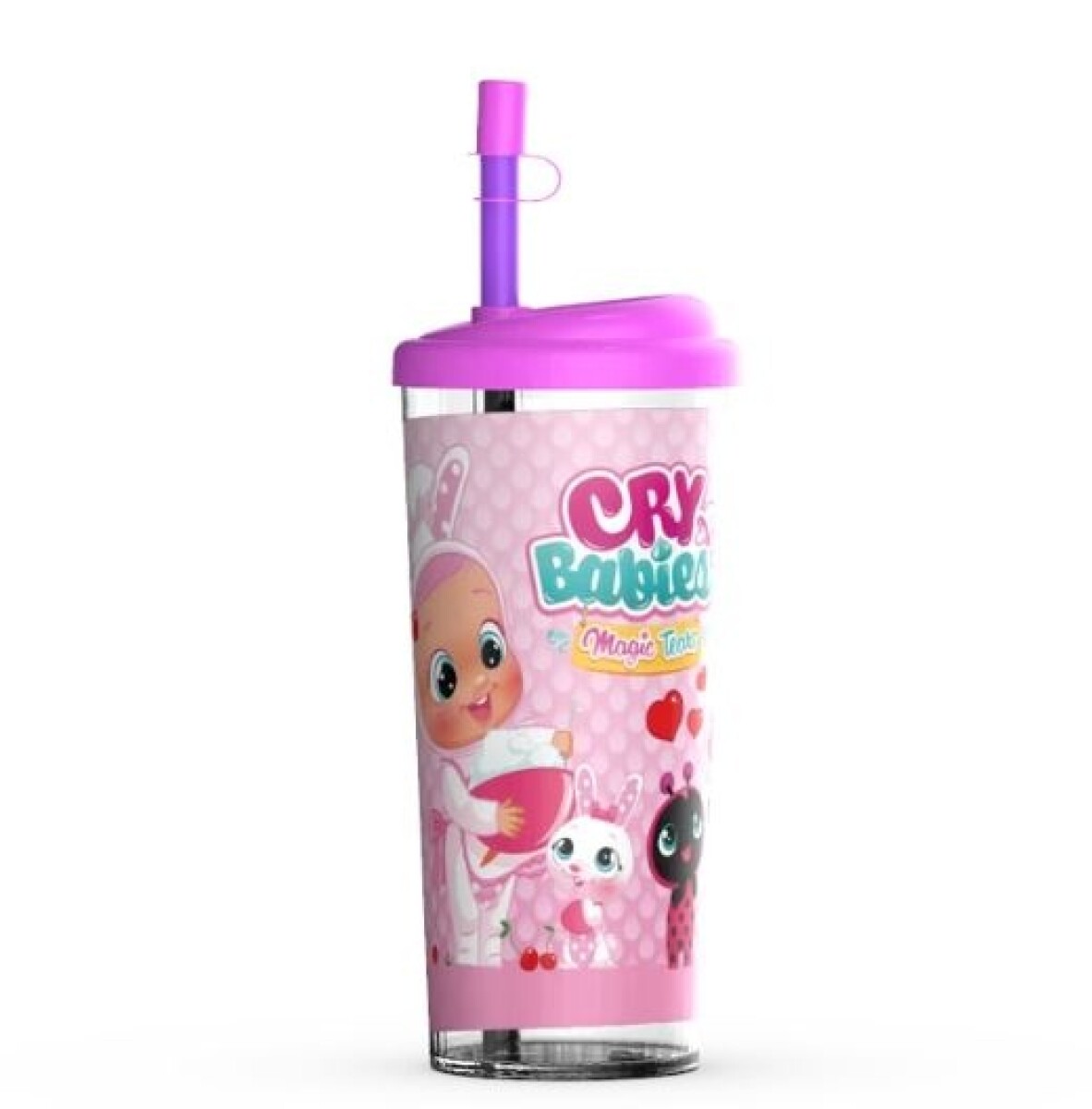 Vaso Alto Con Tapa Cry Babies 