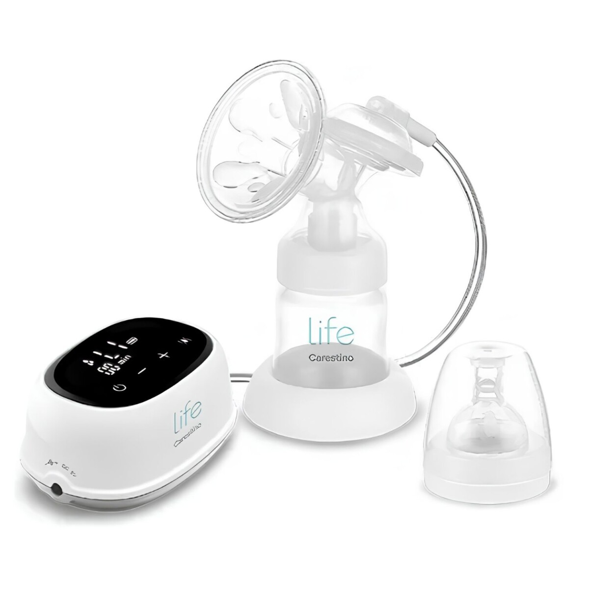 Extractor de Leche Electrico Carestino Life Con Mamadera - Gris 