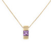 Colgante oro amarillo 18k con amatista princesa - Sin cadena Colgante oro amarillo 18k con amatista princesa - Sin cadena