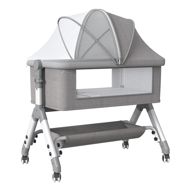 Cuna Colecho Moises Ruedas Mosquitero Infantil Bebé Gris