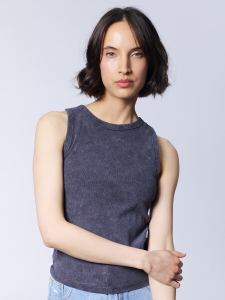 Musculosa rib Gris