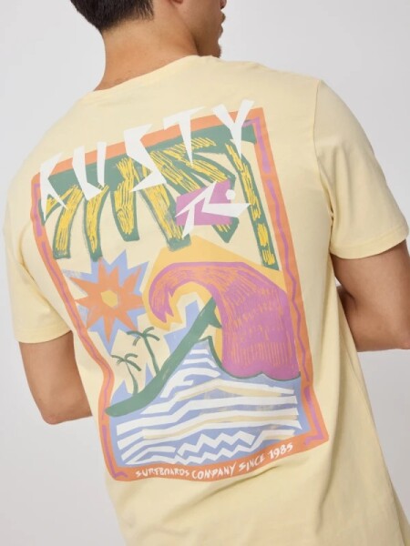 T-SHIRT RUSTY RINZA AMARILLO