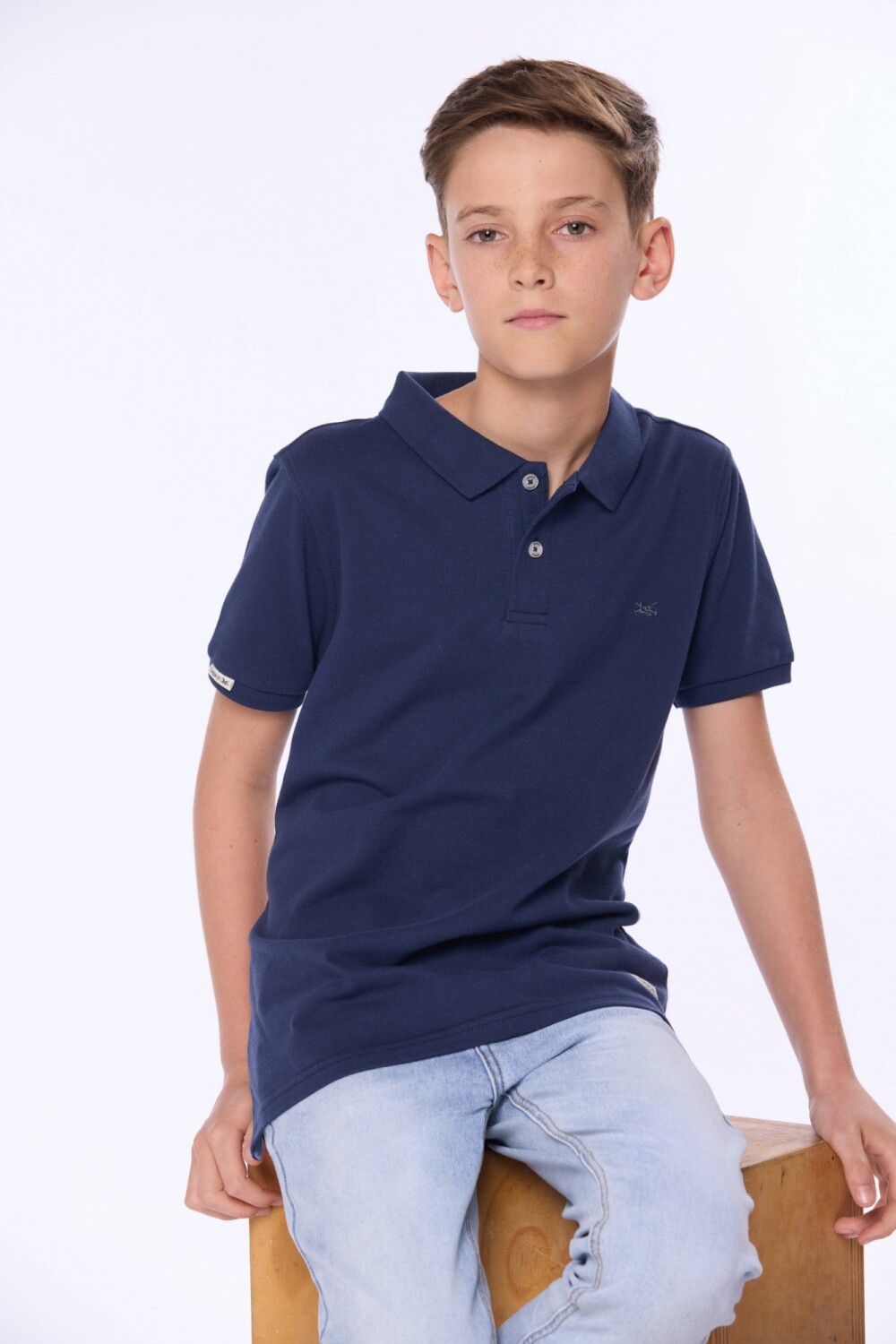 REMERA POLO PIQUE LISA Azul