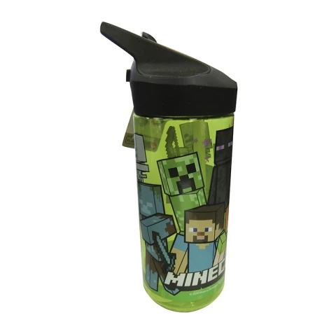 Botella Tritán Minecraft 620ml con Pajita U