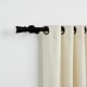 Barrote cortina de metal 1,50 m + 2 Soportes NEGRO