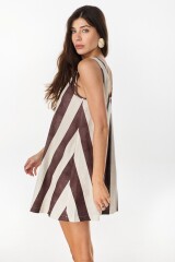 Vestido Drum Chocolate/Crudo