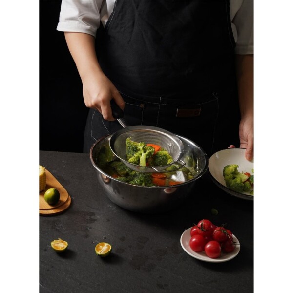 Colador de Acero Inoxidable 16 cm Negro | Baker's Secret BS40195 Colador de Acero Inoxidable 16 cm Negro | Baker's Secret BS40195