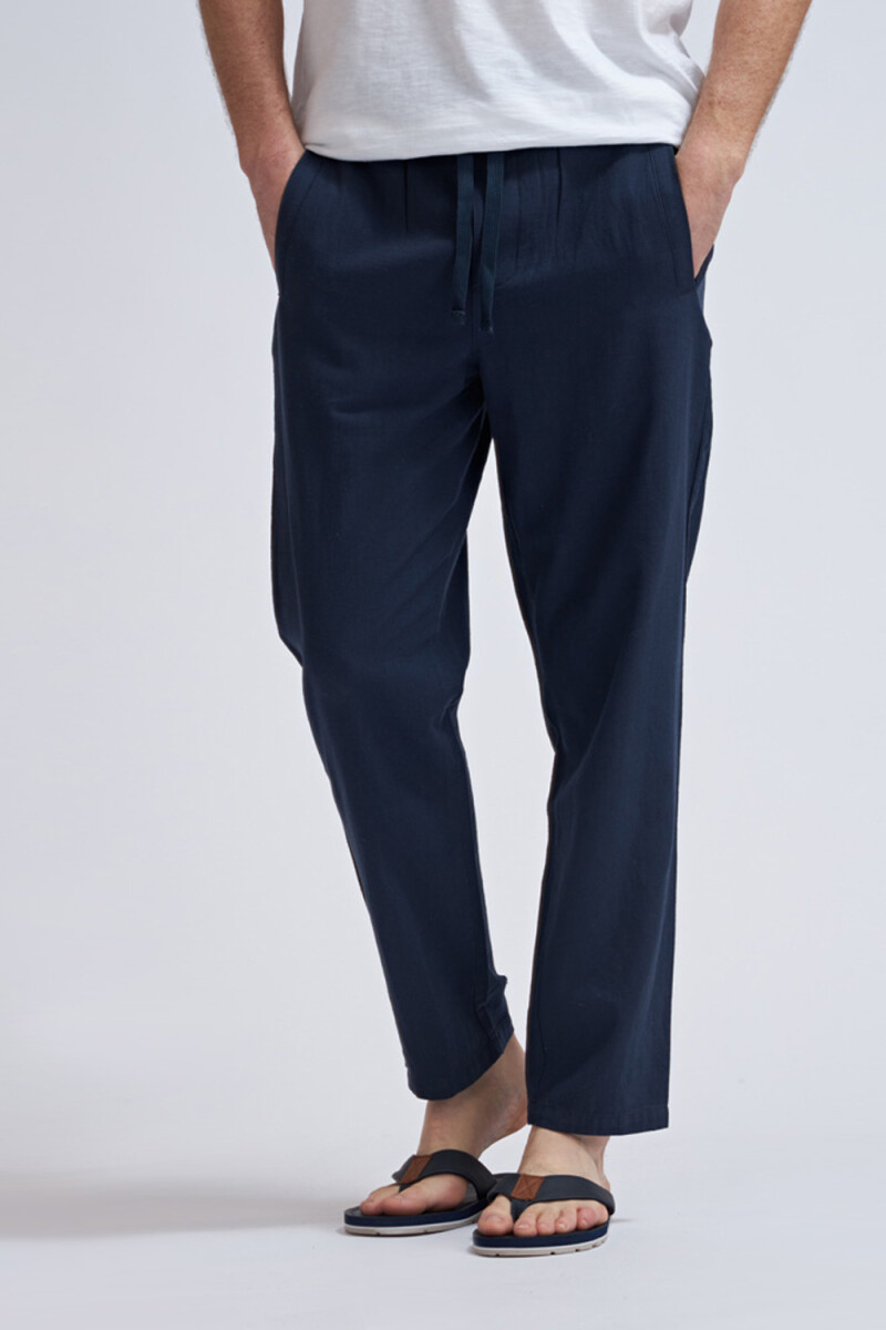 Pantalón de lino Azul Marino