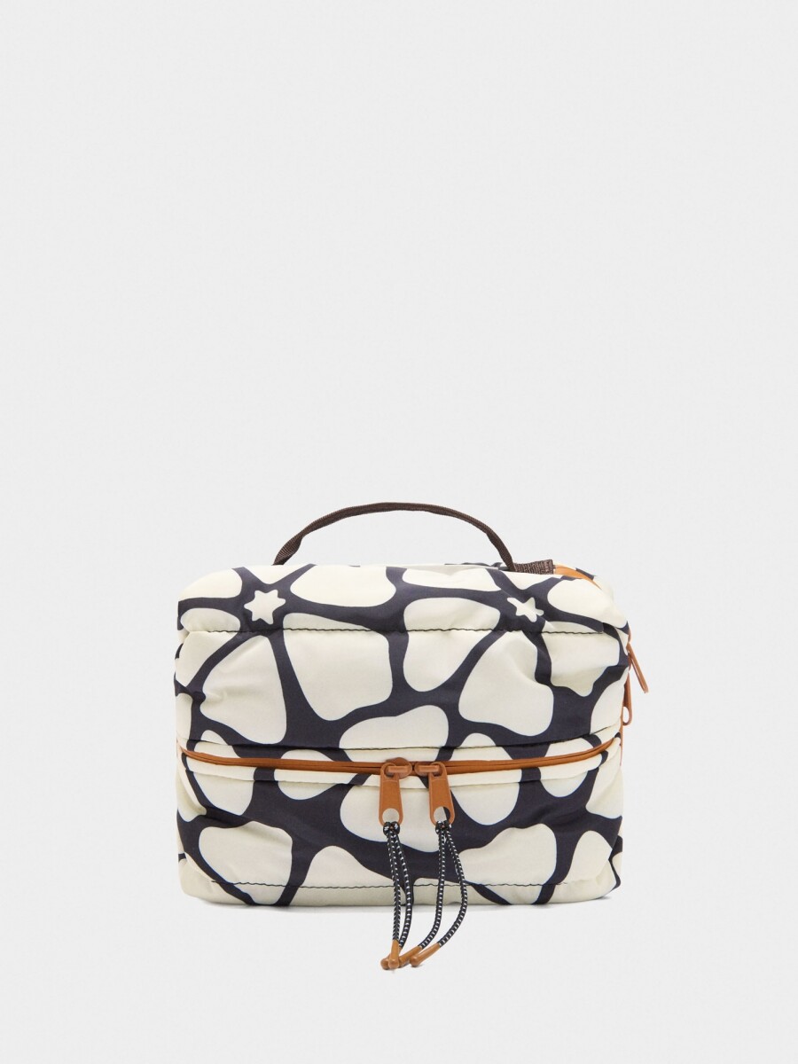 Neceser De Nylon Estampado crudo