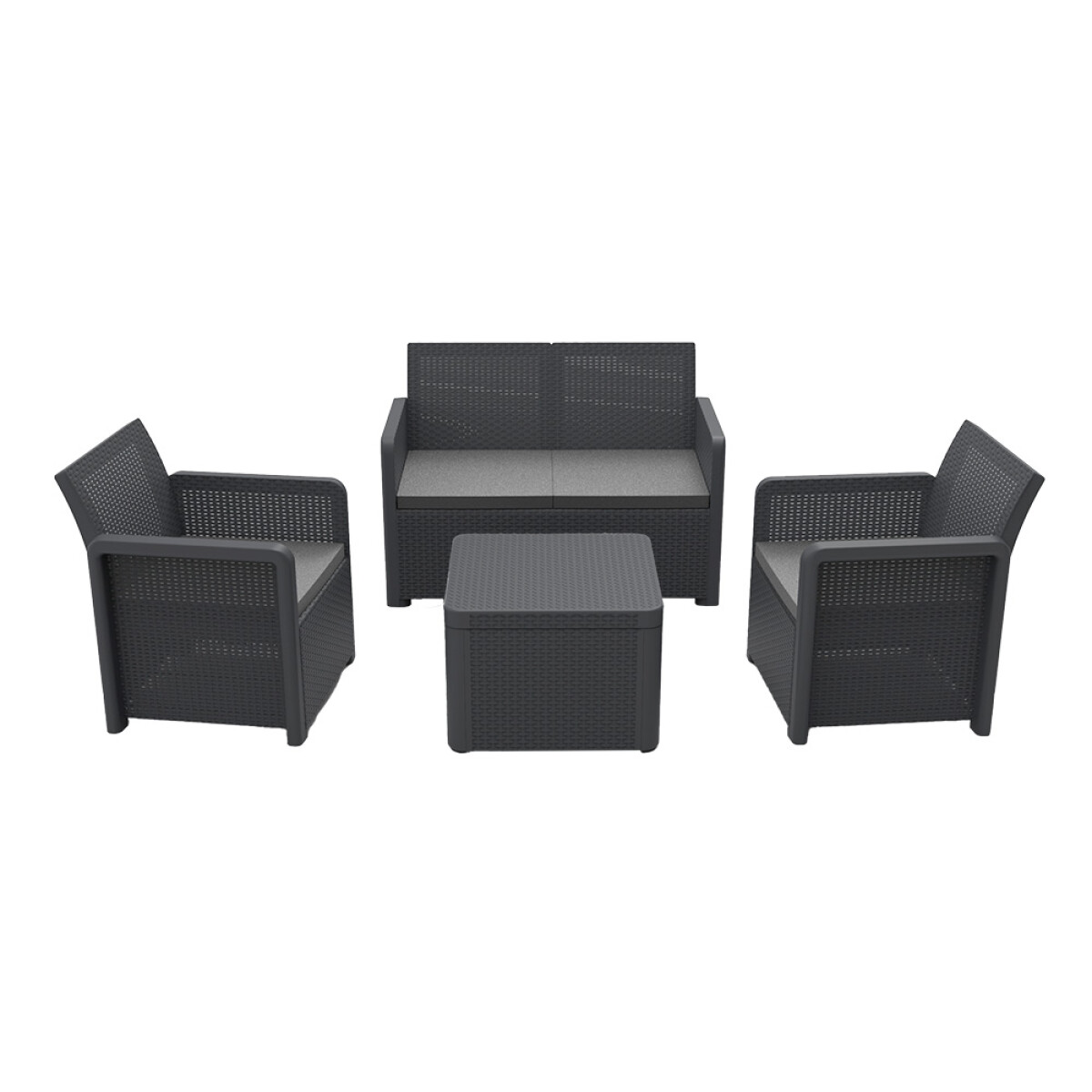 Juego De Jardin Nassau Storage Grafito 