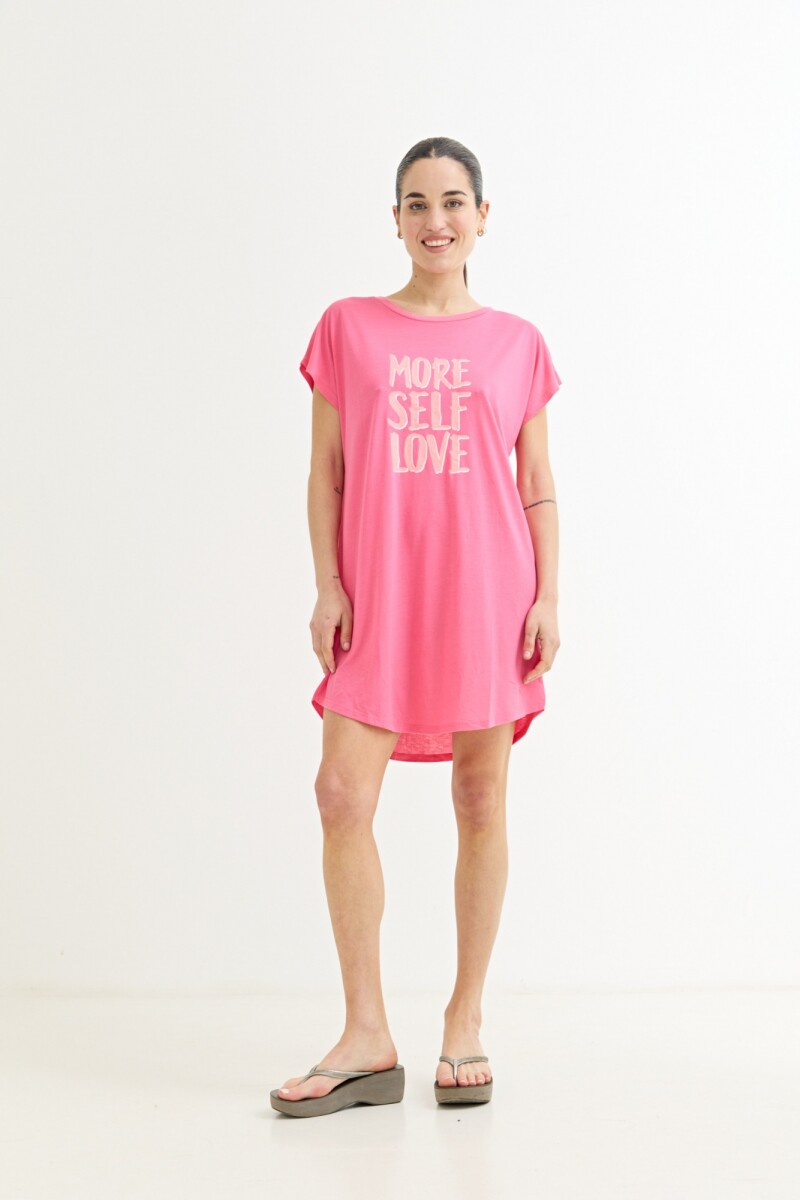 Vestido estampado - Rosa 