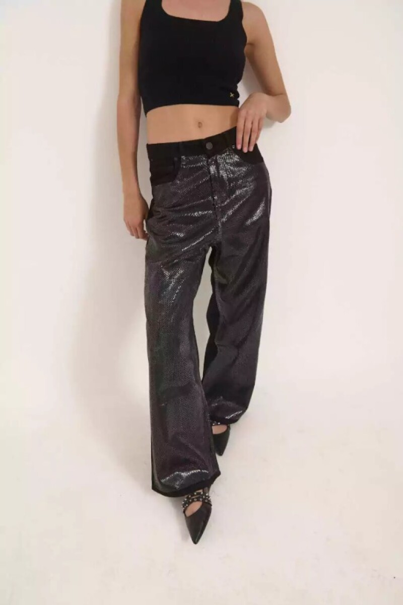 JEAN BAGGY SHINY BLACK Negro