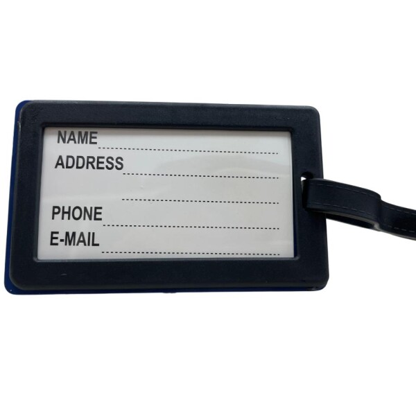 Tarjetero Identificador para valijas Azul mundo