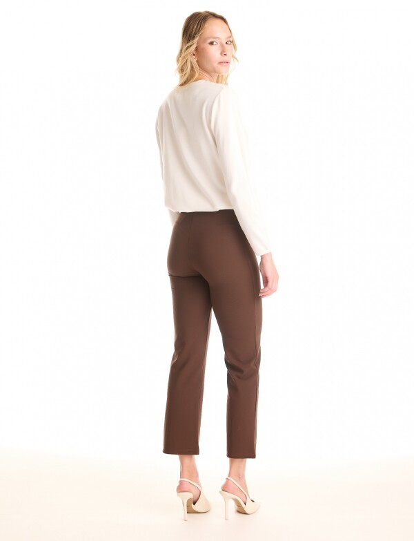 Pantalon Cigarette MARRON