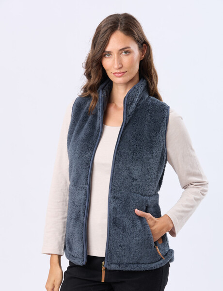CHALECO SHERPA SUAVE Azul