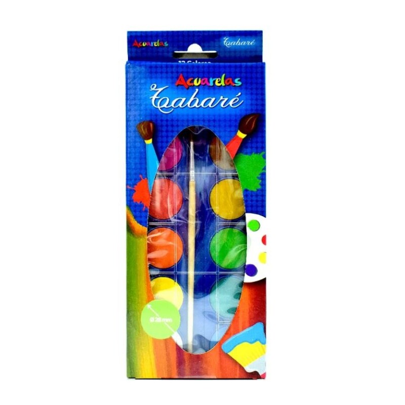 Acuarela Tabaré Estuche x12 + Pincel #Acuarela Tabaré Estuche X12 + Pincel