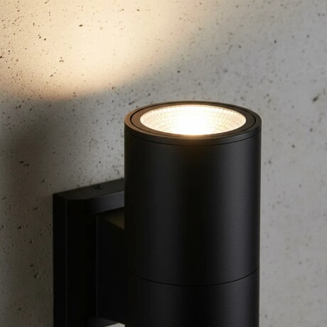 Lámpara Exterior Doble en Aluminio Lumax Modelo Stafford Negro