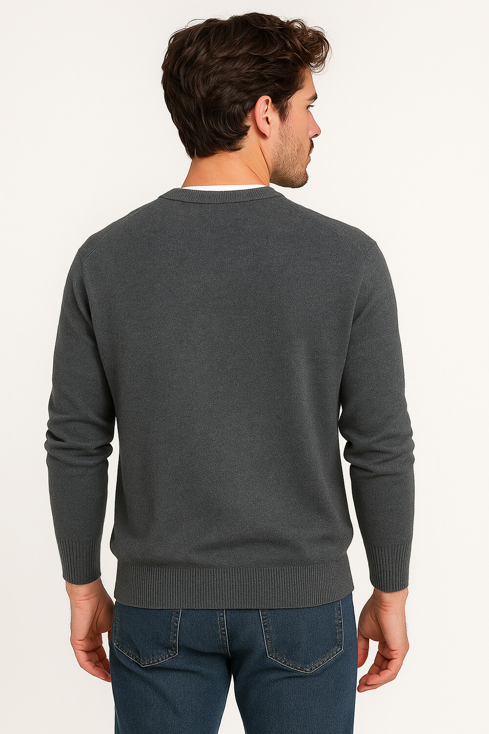 Sweater Akropong 0203 Gris Melange Medio