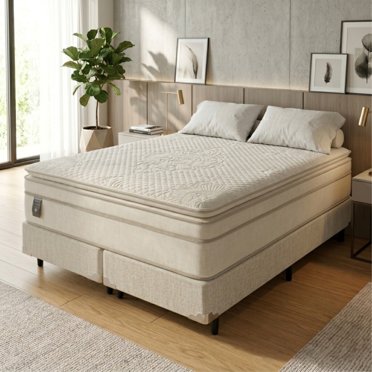 Sommier Copenhagen QUEEN SIZE – Espuma + Resortes Pocket individuales | Máximo confort y diseño premium GARANTIA 10 AÑOS 