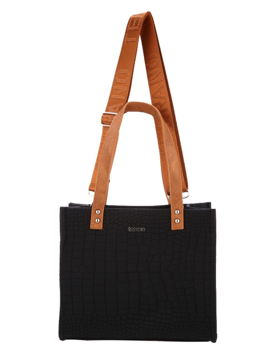 Cartera Moon Croco - Negro 