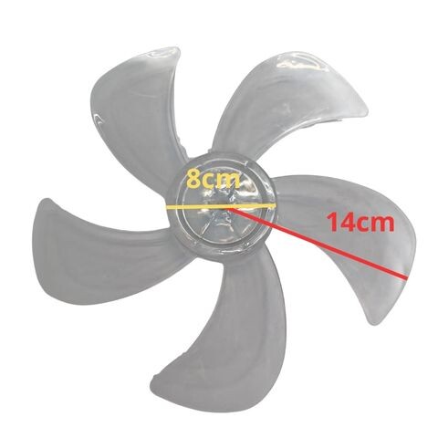 Paleta De Plástico Para Ventilador 28 Cm Gris
