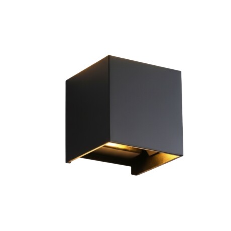 ARTEFACTO EXTERIOR CORSE PARA ADOSAR EN PARED BIDIRECCIONAL 6W Aplique LED Exterior Corse Bidireccional 6W Negro