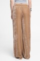 PANTALÓN RELAXED FIT EN VELVET Beige