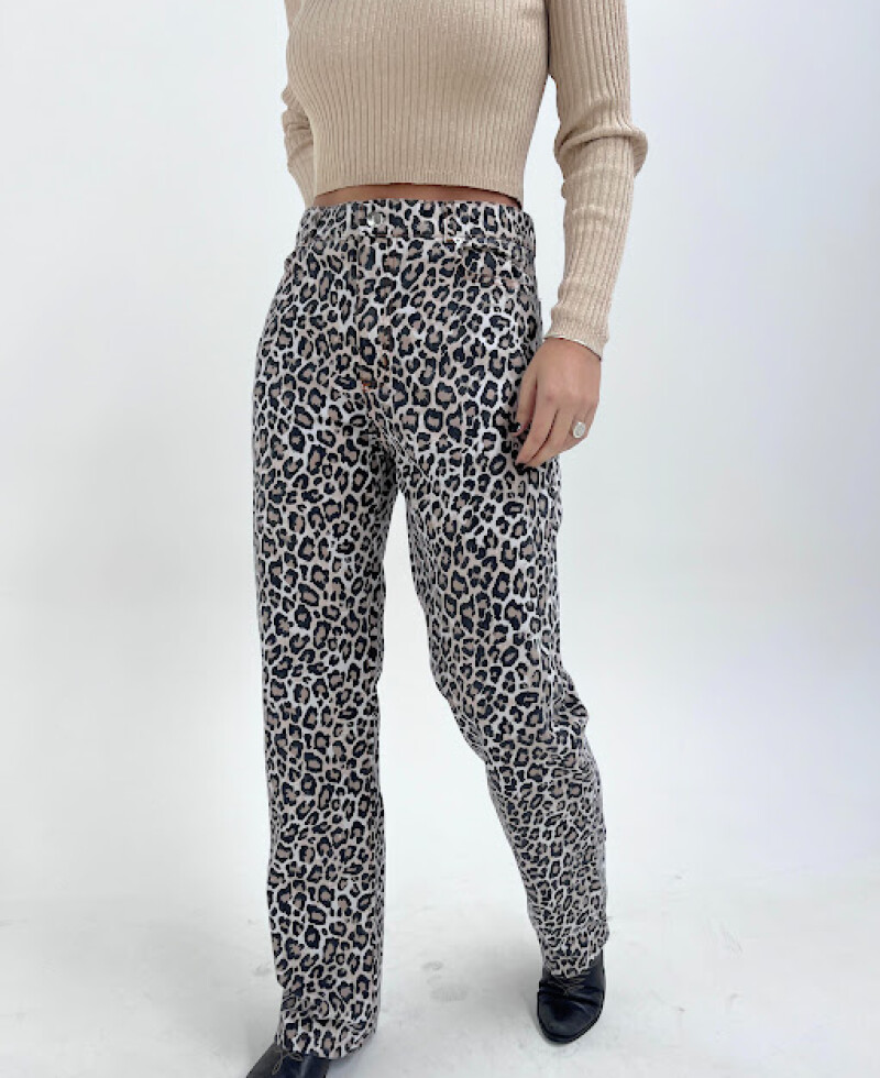 Jean Leopardo beige mom Jean Leopardo beige mom