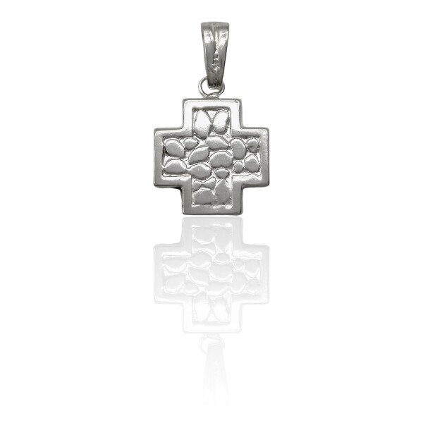 Dije Cruz Tallada-Plata 925-Sin piedra-CP3161 Sinpiedra