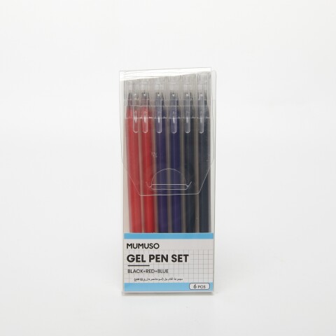SET DE BOLÍGRAFOS DE GEL (NEGRO+ROJO+AZUL/6 UDS) SET DE BOLÍGRAFOS DE GEL (NEGRO+ROJO+AZUL/6 UDS)