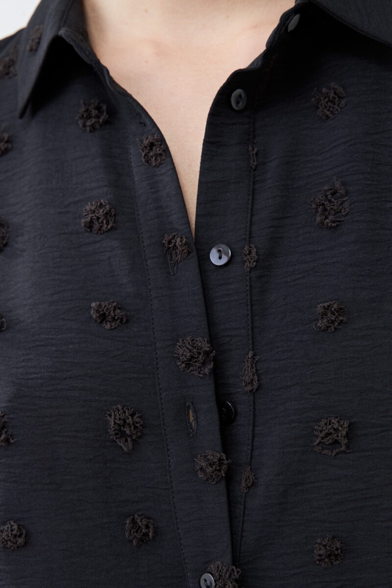 Camisa plumetti negro