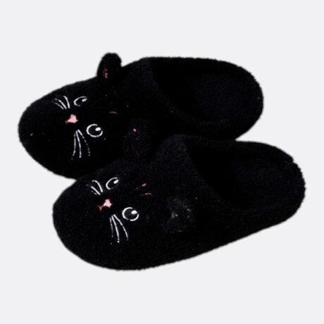 Pantuflas Gatito Varios Colores Negro