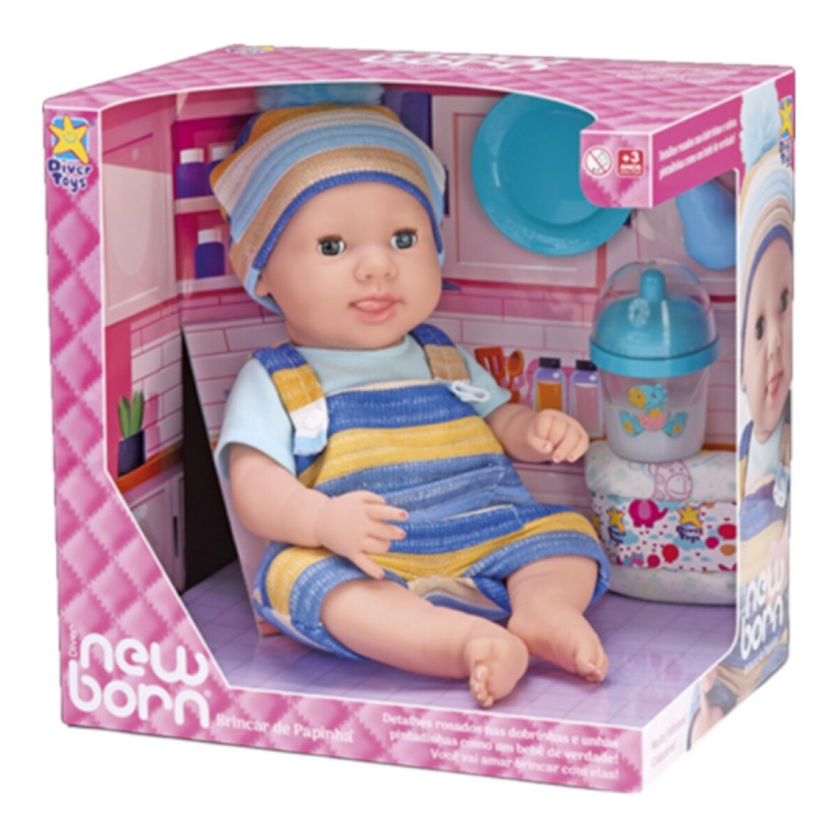 New Born Bebé Varón Saca la Lengua 