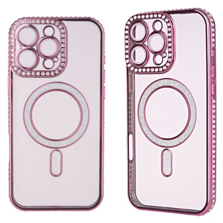 Protector strass Iphone 15 rosa V01