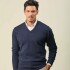 Buzo Lambswool Escote V Marino