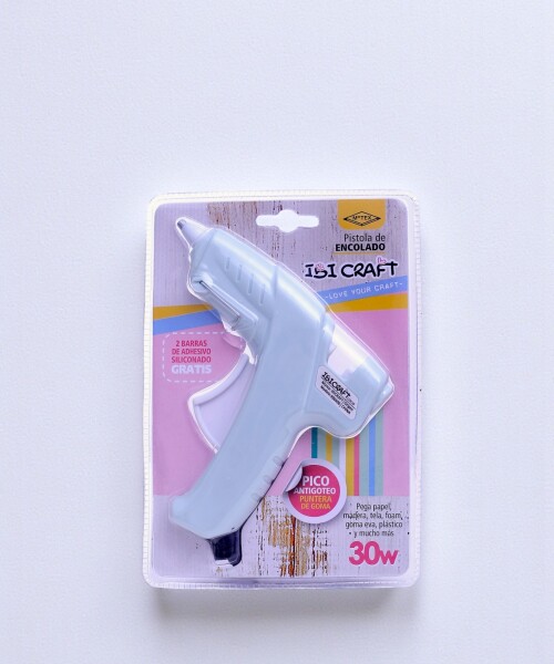 Pistola p/silicona ibi craft, 30w, (inc. 2 barras) Celeste