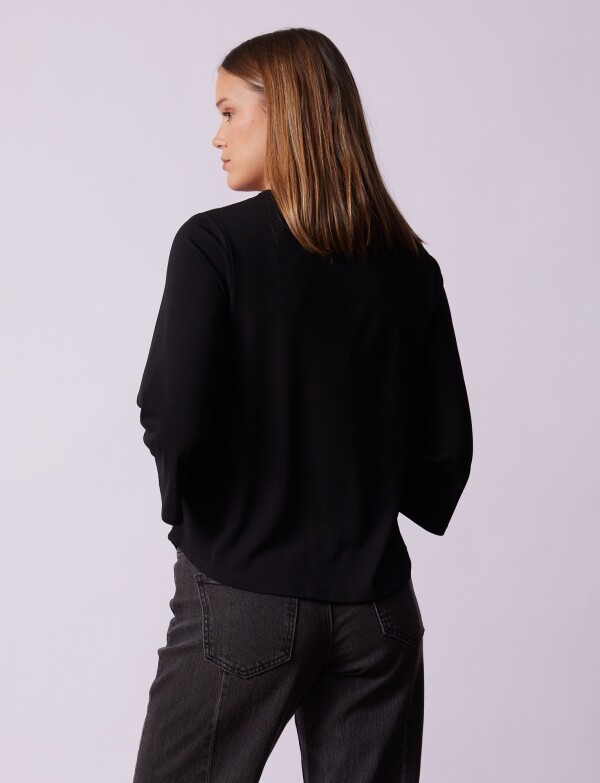 Blusa Crochet NEGRO
