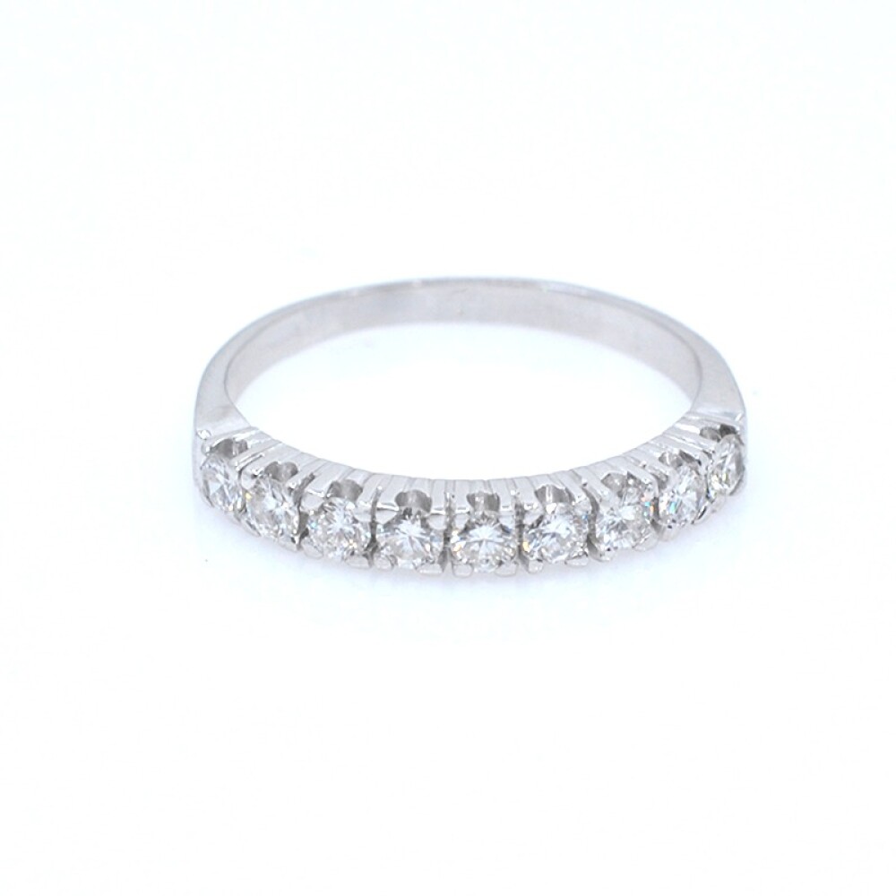 Anillo oro 18k blanco y brillantes Anillo oro 18k blanco y brillantes