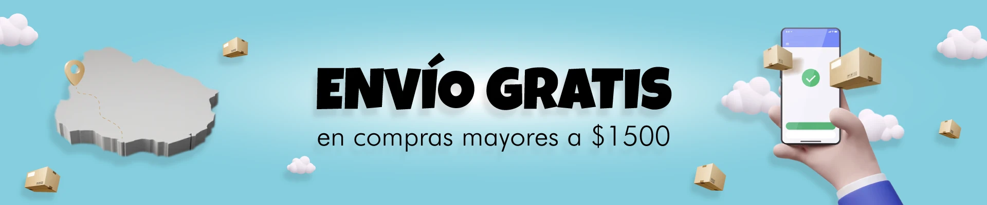 Envío gratis en compras mayores a $1500