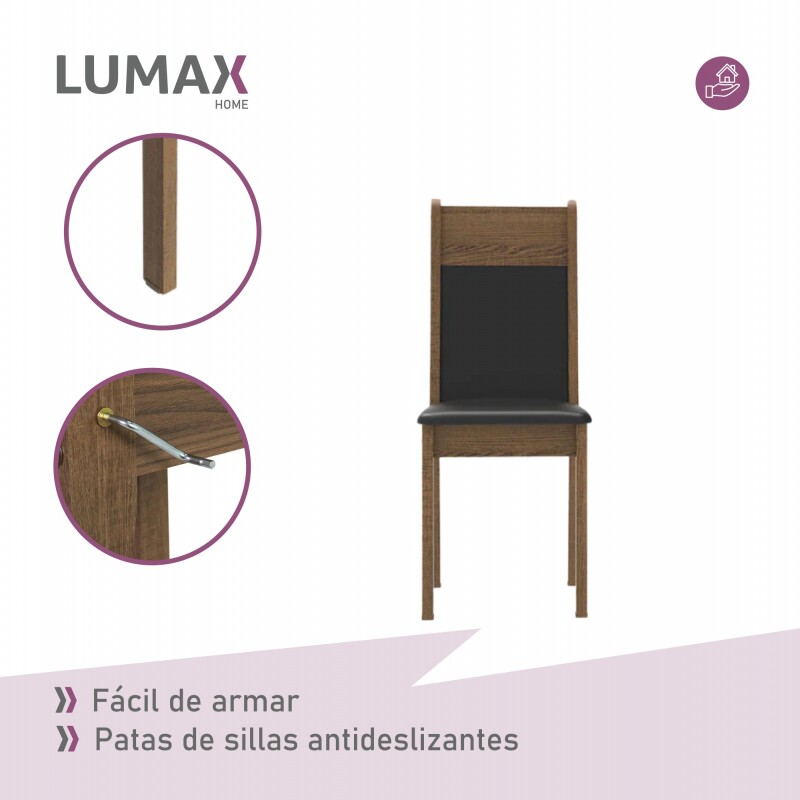 Juego de comedor con tablero de madera y 4 sillas Juego de comedor con tablero de madera y 4 sillas