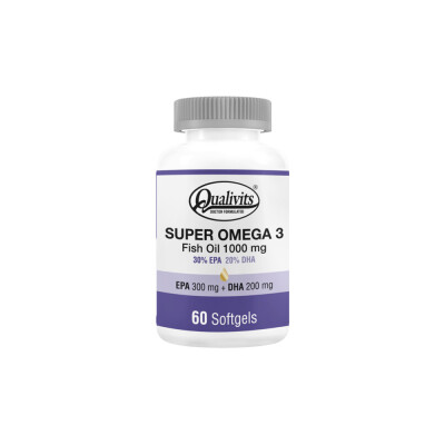 SUPER OMEGA 3 X 60 SOFTGELS QUALIVITS Super Omega 3 X 60 Softgels