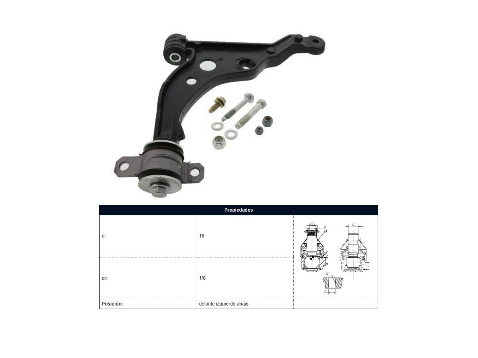 Parilla De Suspension Delantera Fiat Ducato, Peug Boxer 87-05 Izq 