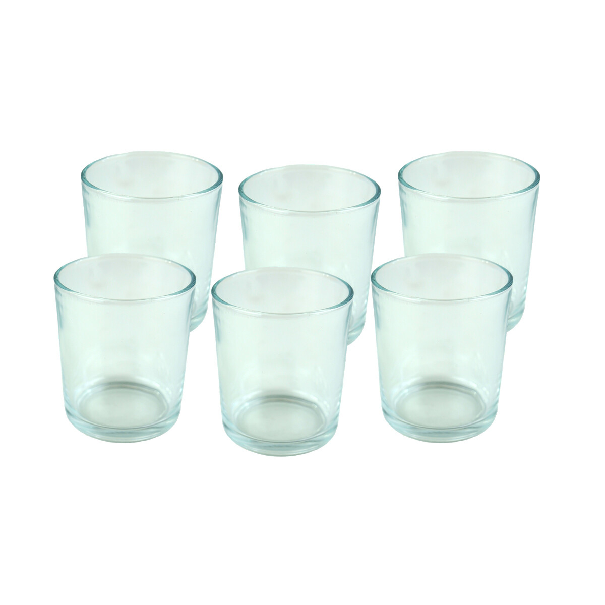 VASO VIDRIO SET X6PC 230ML 7.5X9CM CILINDRICO LISO 
