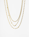 Collares Cortos Metal Set De Collares De Cadena Acero - Dorado